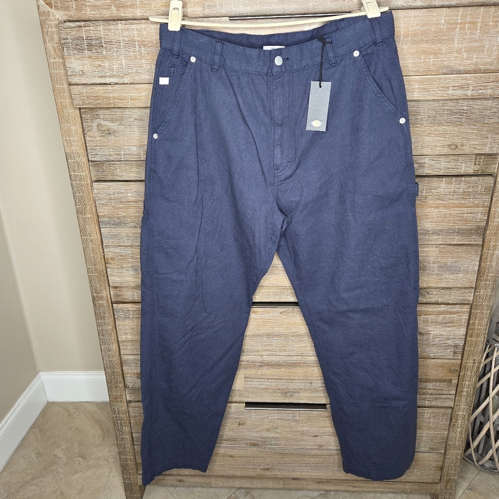 Dickies Men’s Tonal Jacquard Painter Cargo Pants - Size 36 x 32 Navy NWT